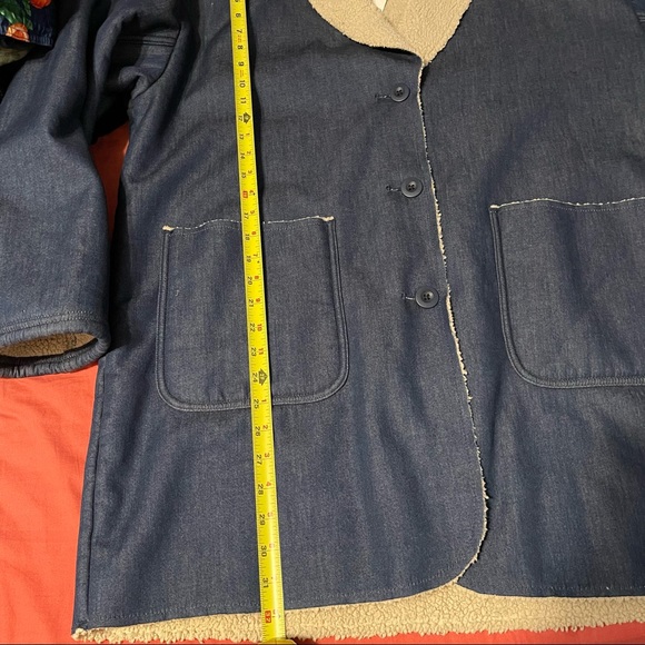 Madewell Sherpa denim cocoon coat - Picture 12 of 12